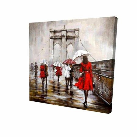 FONDO 32 x 32 in. Walk on the Brooklyn Bridge-Print on Canvas FO2795082